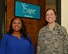 Latonya Franklin, 20th Fighter Wing (FW) sexual assault prevention office (SAPO) Sexual Assault Response Coordinator (SARC), left, and U.S. Air Force Capt. Alexis Shaw, 20th FW SAPO deputy SARC, right, stand outside the Sexual Assault Prevention and Response office at Shaw Air Force Base, S.C., March 20, 2017. The coordinators assist survivors of sexual assault by helping them obtain medical care and by providing non-clinical support. The office is also responsible for providing sexual assault prevention training on base. (U.S. Air Force photo by Airman 1st Class Kathryn R.C. Reaves)
