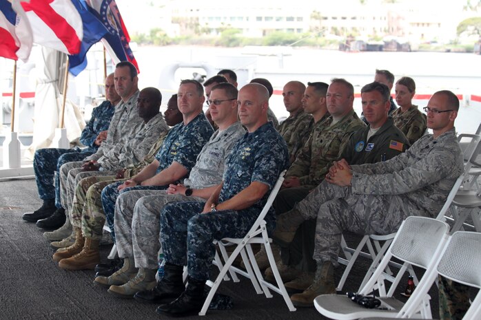 Eighteen staff officers from U.S. Pacific Command and its Hawaii-based subordinate commands graduate from the first U.S. Pacific Command satellite course for Joint Professional Military Education Phase II (JPME II), a key requirement to becoming a joint-qualified officer (JQO) in the U.S. military, March 16.