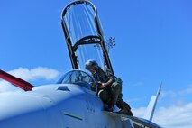 Four EA-18G Growlers arrived at Joint Base Pearl Harbor-Hickam before moving on to Australia, Feb. 16, 2017.  The Growler is an electronic attack aircraft capable of proving force level electronic warfare support by disrupting, deceiving or denying a broad range of electronic systems.  (U.S. Air Force photo by Tech. Sgt. Heather Redman)