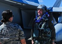 Four EA-18G Growlers arrived at Joint Base Pearl Harbor-Hickam before moving on to Australia, Feb. 16, 2017.  The Growler is an electronic attack aircraft capable of proving force level electronic warfare support by disrupting, deceiving or denying a broad range of electronic systems.  (U.S. Air Force photo by Tech. Sgt. Heather Redman)