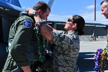 Four EA-18G Growlers arrived at Joint Base Pearl Harbor-Hickam before moving on to Australia, Feb. 16, 2017.  The Growler is an electronic attack aircraft capable of proving force level electronic warfare support by disrupting, deceiving or denying a broad range of electronic systems.  (U.S. Air Force photo by Tech. Sgt. Heather Redman)
