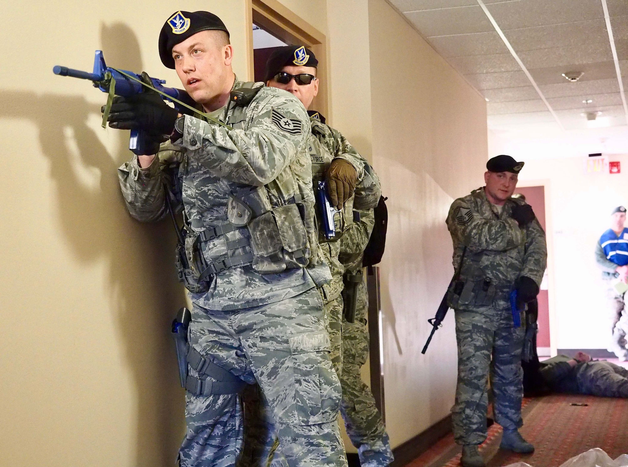 Security Forces clear the building.
