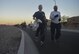 Col. Houston Cantwell, the 49th Wing commander, and Chief Master Sgt. Barrington Bartlett, the 49th Wing command chief, lead Airmen during a 5K run, March 17, 2017 at Holloman Air Force Base, N.M. The run was the first event for the 49th Wing Sports Day. Participants had the option to run either a 1.5 mile route or a 5K route. (U.S. Air Force photo by Staff Sgt. Eboni Prince)
