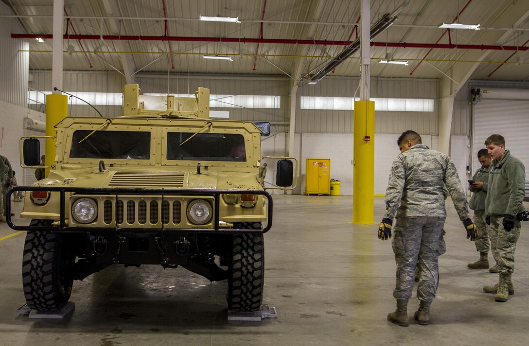 U.S. Army Reserve 423rd Military Police Company and 340th Military Police Company, 333rd Military Police Brigade, 200th Military Police Command conduct a joint inspection with the U.S. Air Force 621st Contingency Response Wing on March 18, 2017, at McGuire-Dix-Lakehurst, N.J. The military police units worked with the U.S. Air Force 621st CRS and the U.S. Air Force Reserve 732nd Airlift Squadron to complete a joint airlift mission during Warrior Exercise 78-17-01 which is designed to assess a units’ combat capabilities. Roughly 60 units from the U.S. Army Reserve, U.S. Army, U.S. Air Force, and Canadian Armed Forces are participating in the 84th Training Command’s joint training exercise, WAREX 78-17-01, at Joint Base McGuire-Dix-Lakehurst from March 8 until April 1, 2017; the WAREX is a large-scale collective training event designed to simulate real-world scenarios as America’s Army Reserve continues to build the most capable, combat-ready, and lethal Federal Reserve force in the history of the Nation. (Army Reserve Photo by Sgt. Stephanie Ramirez/ Released)