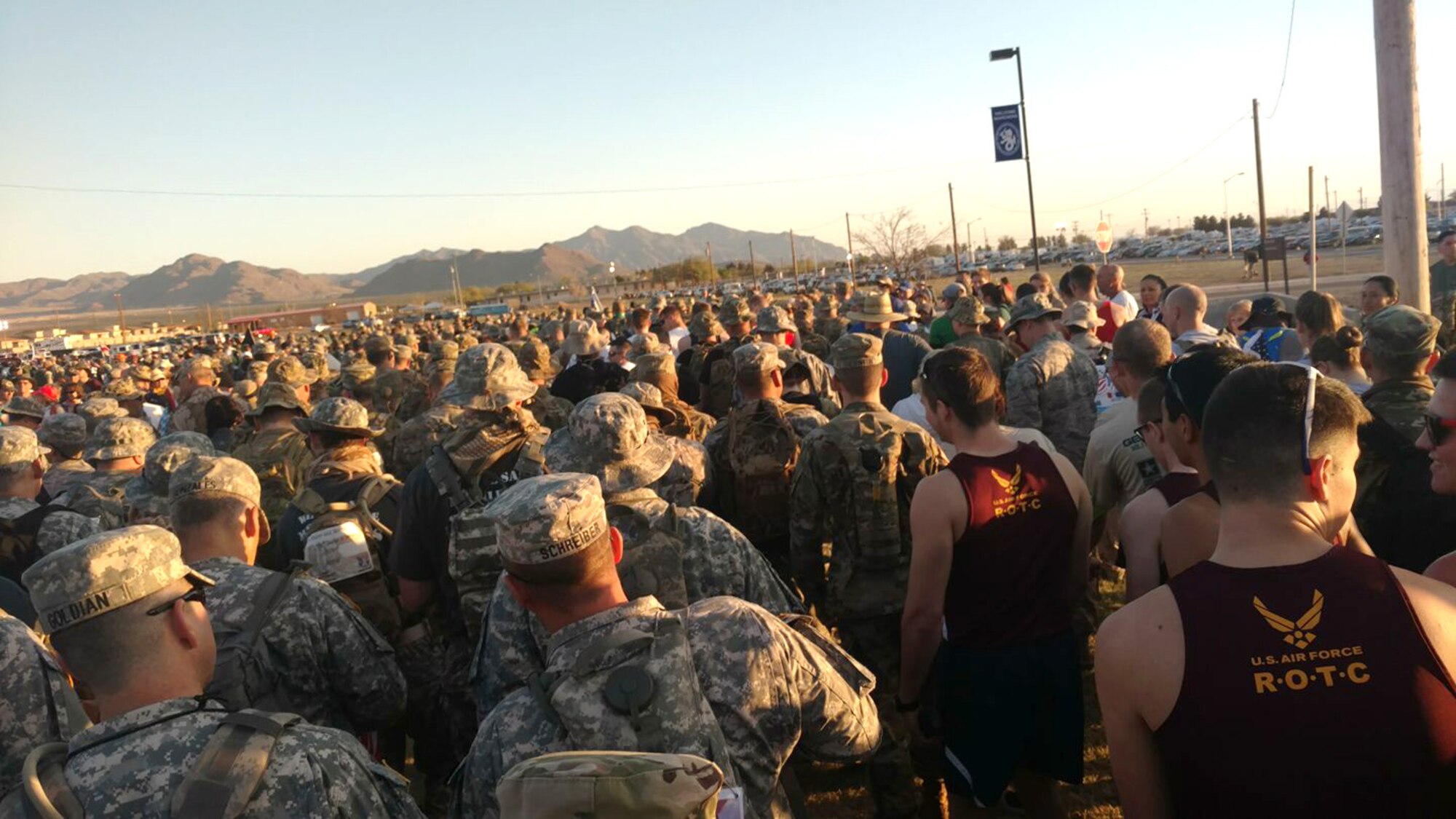 About 7,200 people participated in the Bataan Memorial Death March, a 26-mile march through the high desert terrain of the White Sands Missile Range, N.M. The memorial march is conducted in honor of the heroic service members who defended the Philippine Islands during World War II, sacrificing their freedom, health, and, in many cases, their very lives. (U.S. Air Force Photo/Senior Airman Chandler Baker)