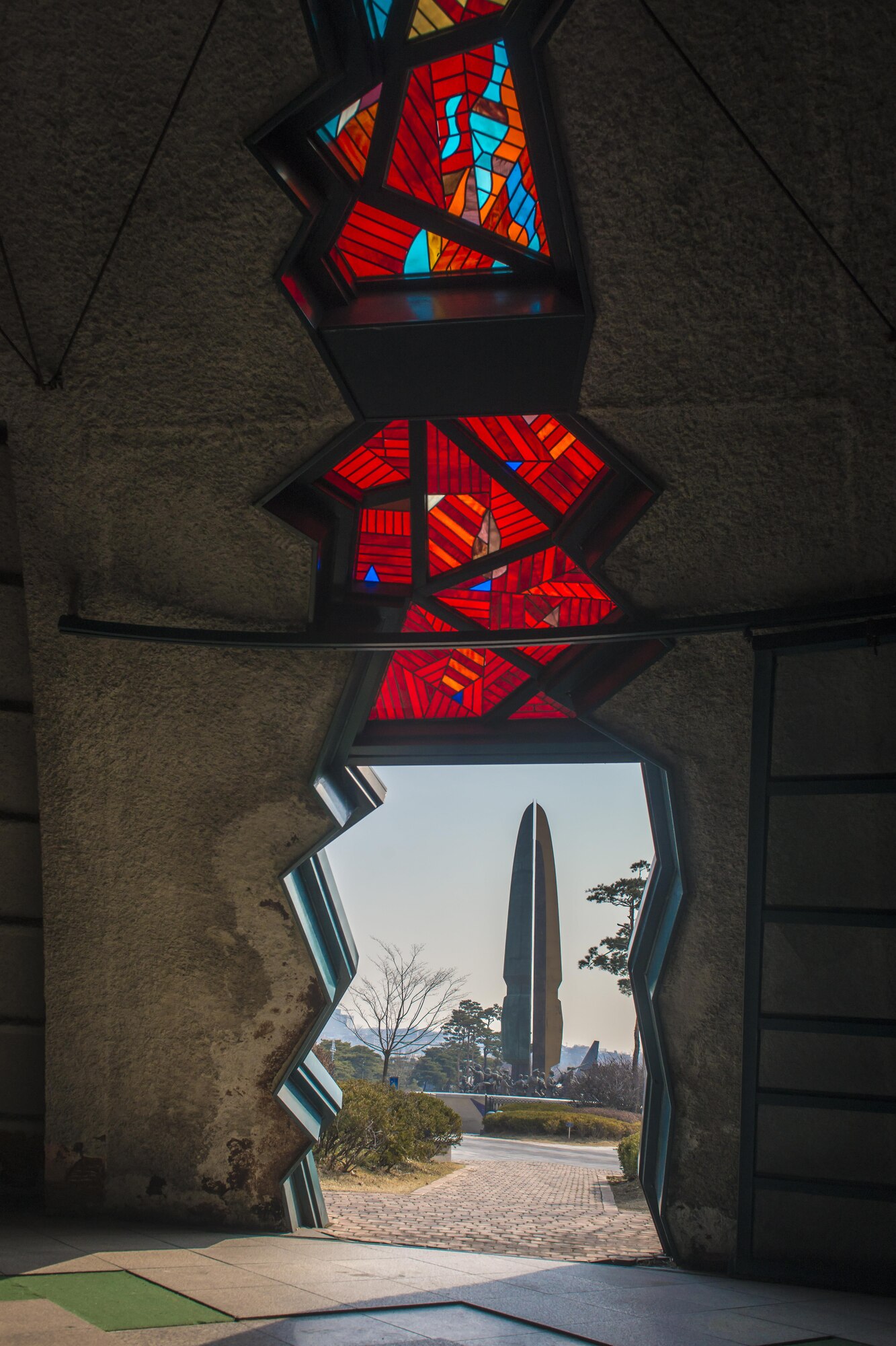 The Korean War Monument can be seen from nearly every outdoor exhibition area at the War Memorial of Korea in Seoul, Republic of Korea, March 18, 2017. The monument stands as a testament to the nearly 200,000 souls who fought and died for the freedom of Korea, 1950 to 1953. This was the first war officially supported by the United Nations with 16 countries coming from all over the world to support their Korean brothers and sisters. (U.S. Air Force photo by Staff Sgt. Benjamin W. Stratton)