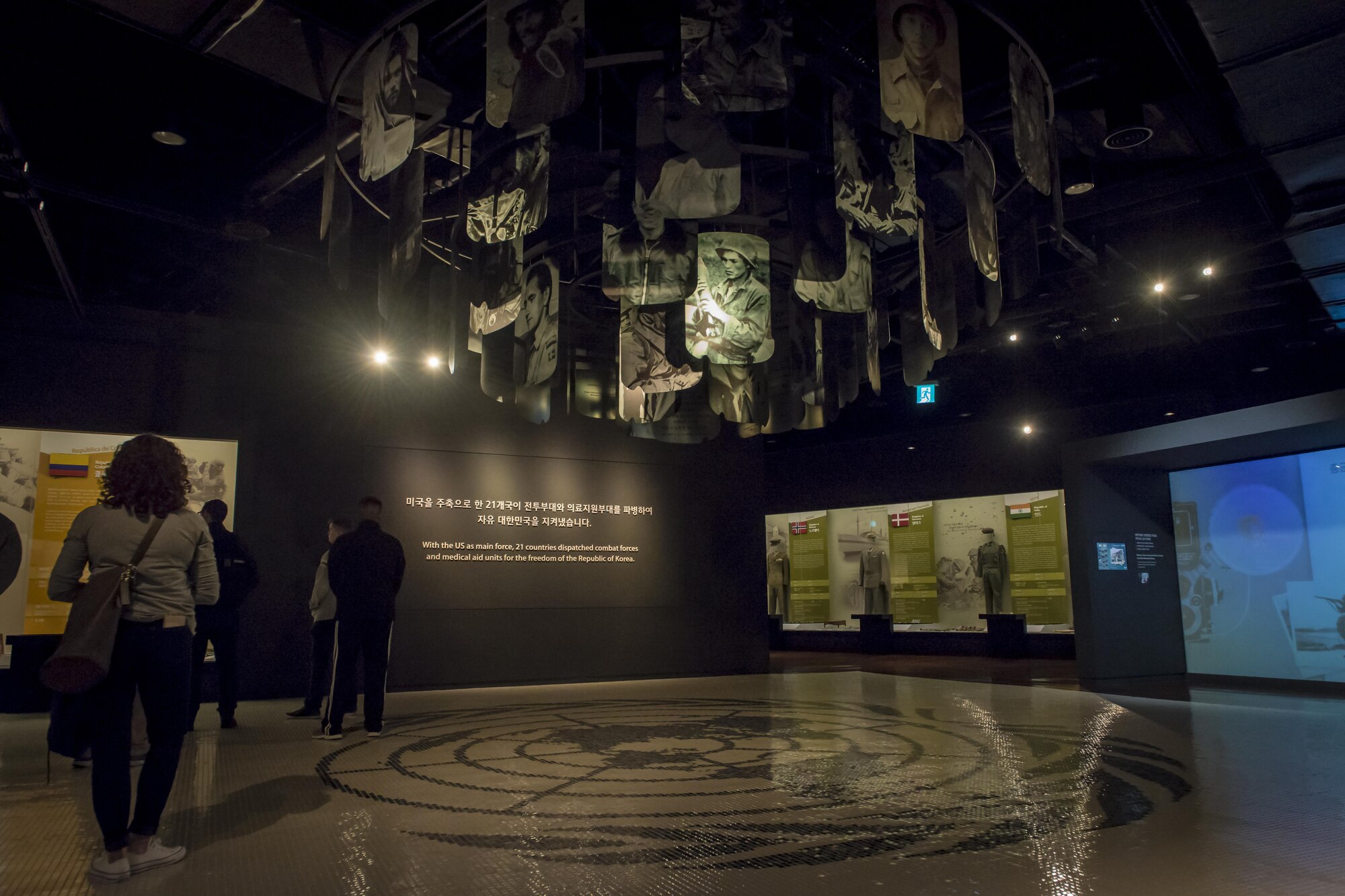 When war broke out in Korea, the international community was outraged by the North Korean attack. This indoor exhibit at the War Memorial of Korea in Seoul, Republic of Korea, March 18, 2017, honors the brave men and women who gave their lives in service to a people they barely knew and a country they’d never visited. Every part of the world including Asia, Africa, Europe, America and Oceania packed their military gear to fight for peace. (U.S. Air Force photo by Staff Sgt. Benjamin W. Stratton)