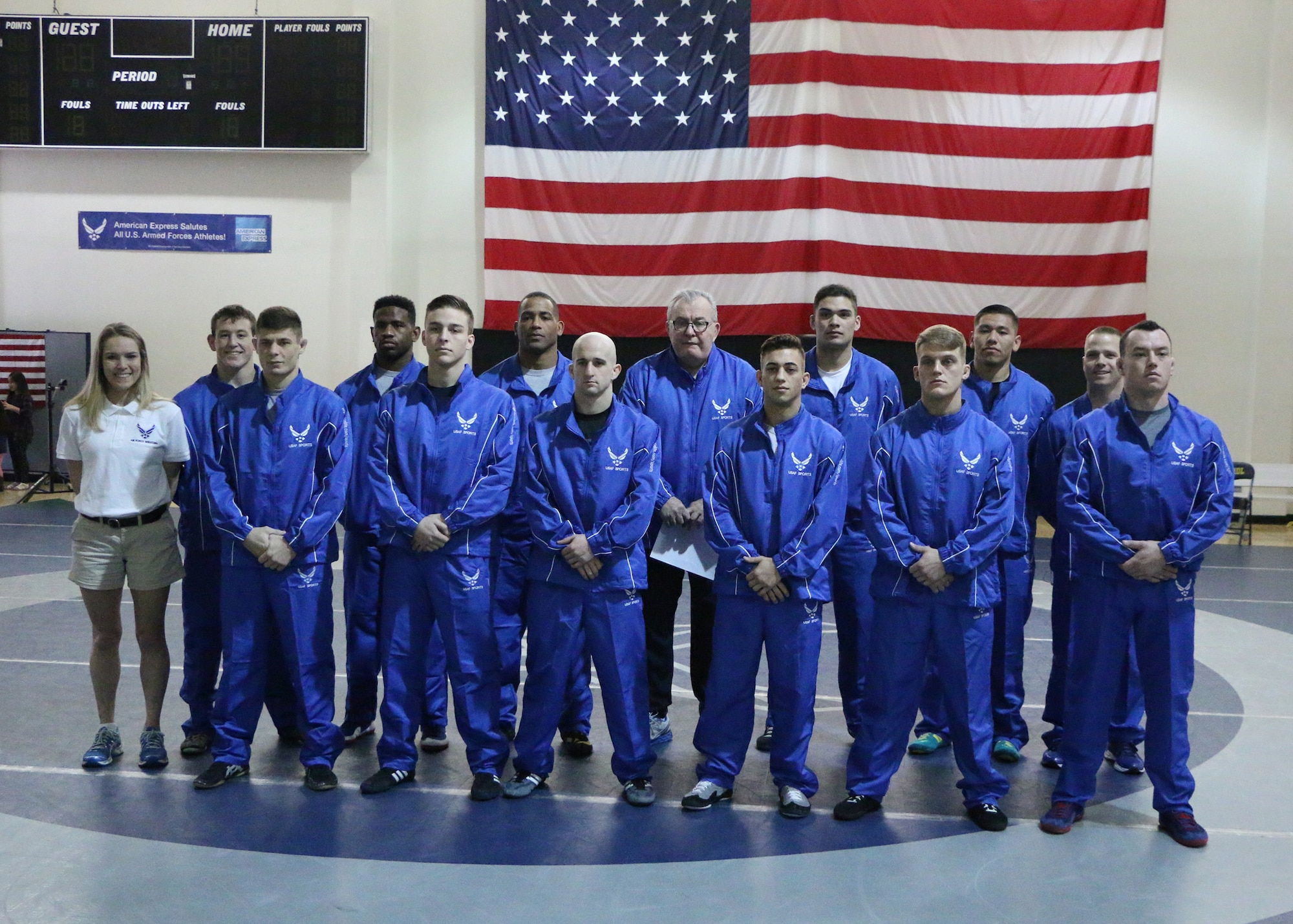The 2017 Armed Forces Championship Air Force Wrestling team Febuary 26, 2017, at Joint Base McGuire-Dix-Lakehurst, NJ. (U.S Air Force courtesy photo)