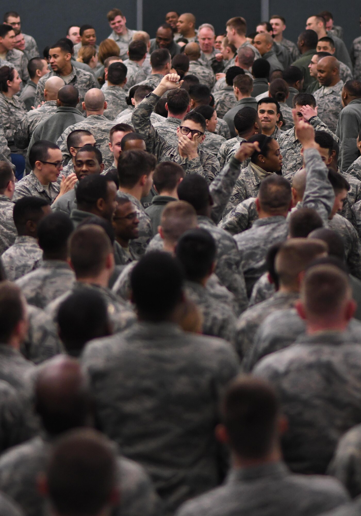 Members of Team Osan participate in an engaging lesson during a Profession of Arms Center of Excellence seminar at Osan Air Base, Republic of Korea, March 20, 2017. During the five-hour Enhancing Human Capital course, PACE instructors use interactive lessons and real life examples to keep attendees engaged and deliver the course material in a fun, entertaining way. (U.S. Air Force photo by Staff Sgt. Alex Fox Echols III/Released)
