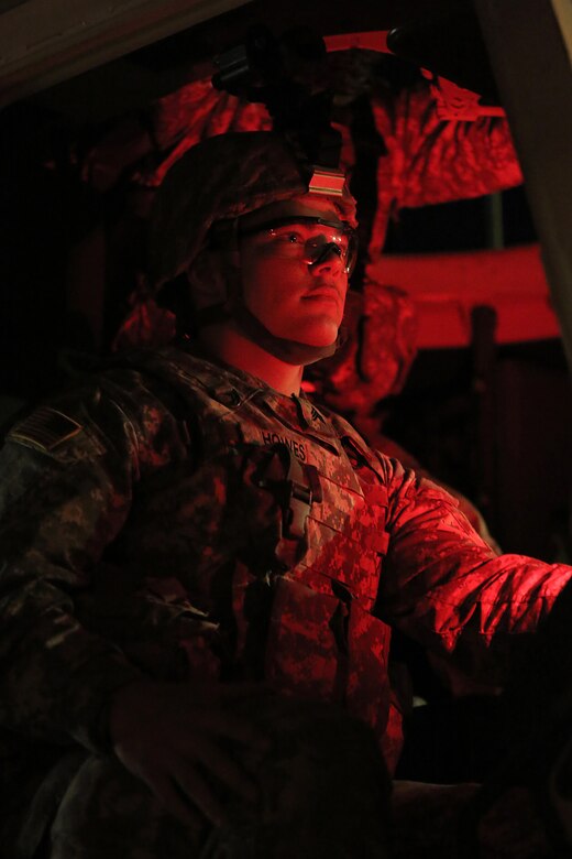 Army Reserve Sgt. Tyson Howes, assigned to the 786th Quartermaster Company, Provo, Utah, stands by with his gunnery crew in their firing order ahead of a night live-fire gunnery qualification during the Operation Cold Steel exercise conducted at Fort McCoy, Wisconsin, Mar. 20, 2017. Operation Cold Steel is the U.S. Army Reserve’s first large-scale live-fire training and crew-served weapons qualification and validation exercise. Cold Steel plays a critical role in ensuring that America’s Army Reserve units and Soldiers are trained and ready to deploy on short-notice and bring combat-ready and lethal firepower in support of the Total Army and Joint Force partners anywhere in the world. In support of the Total Army Force, First Army Master Gunners participated in Cold Steel to provide expertise in crew level gunnery qualifications, and to develop Vehicle Crew Evaluator training, preparing units here and when they return to their home stations to conduct crew served weapons training and vehicle crew gunnery at the unit-level. 475 crews with an estimated 1,600 Army Reserve Soldiers will certify in M2, M19 and M240 Bravo gunner platforms across 12-day rotations through the seven-week exercise. 
(U.S. Army Reserve photo by Master Sgt. Anthony L. Taylor)
