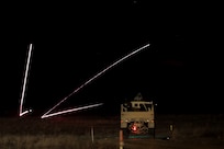 A Light Medium Tactical Vehicle gunnery crew engages targets during a night live-fire gunnery qualification at the Operation Cold Steel exercise conducted at Fort McCoy, Wisconsin, Mar. 20, 2017. Operation Cold Steel is the U.S. Army Reserve’s first large-scale live-fire training and crew-served weapons qualification and validation exercise. Cold Steel plays a critical role in ensuring that America’s Army Reserve units and Soldiers are trained and ready to deploy on short-notice and bring combat-ready and lethal firepower in support of the Total Army and Joint Force partners anywhere in the world. In support of the Total Army Force, First Army Master Gunners participated in Cold Steel to provide expertise in crew level gunnery qualifications, and to develop Vehicle Crew Evaluator training, preparing units here and when they return to their home stations to conduct crew served weapons training and vehicle crew gunnery at the unit-level. 475 crews with an estimated 1,600 Army Reserve Soldiers will certify in M2, M19 and M240 Bravo gunner platforms across 12-day rotations through the seven-week exercise. 
(U.S. Army Reserve photo by Master Sgt. Anthony L. Taylor)