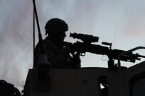 A U.S. Army Reserve Soldier checks his thermal weapon sight before night live-fire qualification during Operation Cold Steel at Fort McCoy, Wis., March 20, 2017. Operation Cold Steel is the U.S. Army Reserve's crew-served weapons qualification and validation exercise to ensure that America's Army Reserve units and Soldiers are trained and ready to deploy on short-notice and bring combat-ready and lethal firepower in support of the Army and our joint partners anywhere in the world. (U.S. Army Reserve photo by Staff Sgt. Debralee Best, 84th Training Command)