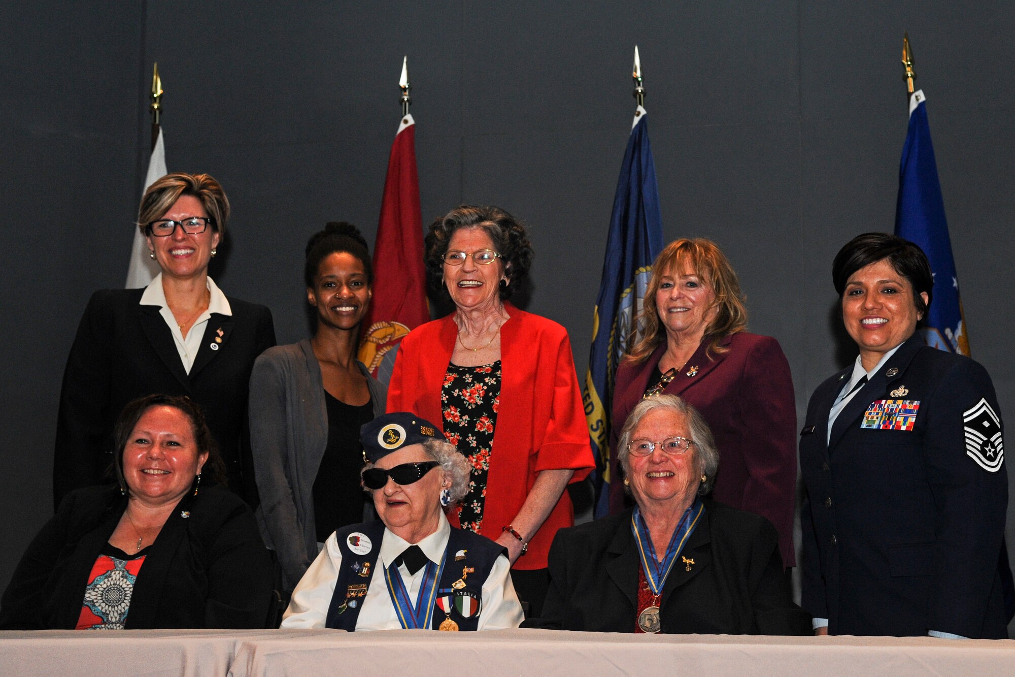 U.S. Air Force Senior Master Sgt. Tamara Gonzales, a First Sergeant with the 121st Air Refueling Wing, Ohio National Guard, participated in a Veterans panel discussion for women Mar. 10, 2017 at the Ohio History Center in Columbus, Ohio. The discussion was sponsored by the Ohio Department of Veterans Services in honor of Women's History Month. (U.S. Air National Guard photo by Senior Airman Wendy Kuhn)