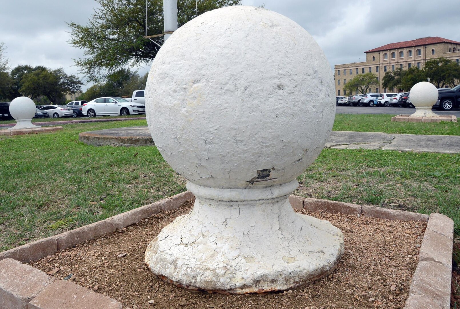 Three lampposts from the Panama Canal are now prominently displayed in front of the U.S. Army South headquarters building at Joint Base San Antonio-Fort Sam Houston. 