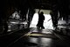 A flight engineer assigned to the 7th Special Operations Squadron opens the cargo ramp of a CV-22 Osprey assigned to the 7th Special Operations Squadron, March 17, 2017, over RAF Mildenhall, England. Once the aircraft neared the drop zone, members of the 321st Special Tactics Squadron prepared for a military free fall. The exercise allows flight crew and 321st STS Air Commandos to practice safely deploying from aircraft to reach designated drop zones. (U.S. Air Force photo by Senior Airman Justine Rho)