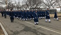 Cadets from each cadet squadron and other U.S. Air Force Academy representatives, march Jan. 20, 2017, in the Inaugural Parade in Washington. The cadets were among the 1,500 cadets, midshipmen and staff of the other service academies who marched in the parade to honor President Donald Trump. (U.S. Air Force photo/Staff Sgt. Veronica Cruz)
