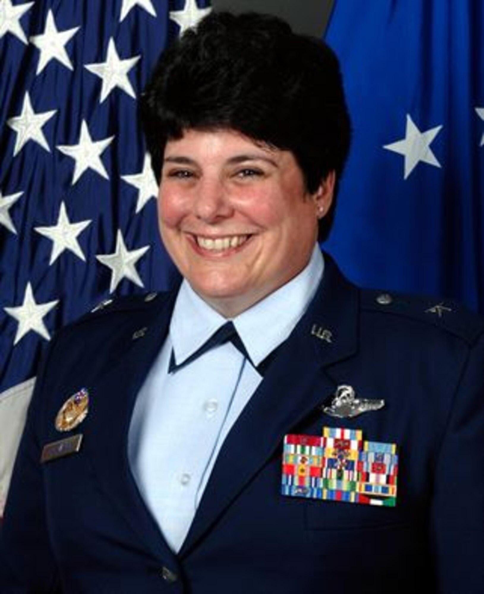 Janet Therianos, a 1980 graduate of the U.S. Air Force Academy, was the first woman to graduate the Academy and be selected for promotion to the flag officer ranks. (U.S. Air Force photo)