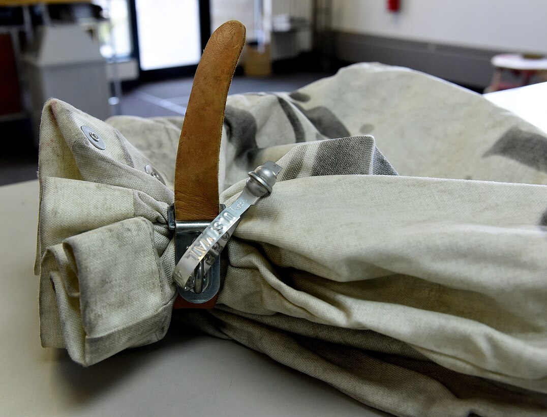A registered mail sack is shown at the base contract postal unit March 21, 2017, at Malmstrom Air Force Base, Mont. Registered mail is the most secure way to send items, and they must be scanned at each postal unit it passes through. (U.S. Air Force photo/Senior Airman Jaeda Tookes)