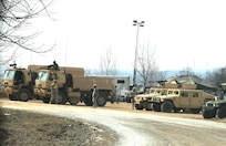 Soldiers at Fort McCoy for the Operation Cold Steel exercise participate in exercise operations March 17, 2017, near Range 4 at Fort McCoy, Wis. Operation Cold Steel’s purpose is to qualify select gun crews to support “Objective-T” requirements for Army Early Response Forces, or AERF. Army Reserve forces, which are part of the overall AERF contingency forces, are part of the Army plan to provide a force that can deploy on short notice to respond to contingencies when needed. (U.S. Army Photo by Scott T. Sturkol, Public Affairs Office, Fort McCoy, Wis.)