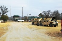 Soldiers at Fort McCoy for the Operation Cold Steel exercise participate in exercise operations March 17, 2017, at Fort McCoy, Wis. Operation Cold Steel’s purpose is to qualify select gun crews to support “Objective-T” requirements for Army Early Response Forces, or AERF. Army Reserve forces, which are part of the overall AERF contingency forces, are part of the Army plan to provide a force that can deploy on short notice to respond to contingencies when needed. (U.S. Army Photo by Scott T. Sturkol, Public Affairs Office, Fort McCoy, Wis.)