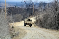 Soldiers at Fort McCoy for the Operation Cold Steel exercise participate in exercise operations March 17, 2017, near Range 4 at Fort McCoy, Wis. Operation Cold Steel’s purpose is to qualify select gun crews to support “Objective-T” requirements for Army Early Response Forces, or AERF. Army Reserve forces, which are part of the overall AERF contingency forces, are part of the Army plan to provide a force that can deploy on short notice to respond to contingencies when needed. (U.S. Army Photo by Scott T. Sturkol, Public Affairs Office, Fort McCoy, Wis.)