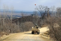 Soldiers at Fort McCoy for the Operation Cold Steel exercise participate in exercise operations March 17, 2017, near Range 4 at Fort McCoy, Wis. Operation Cold Steel’s purpose is to qualify select gun crews to support “Objective-T” requirements for Army Early Response Forces, or AERF. Army Reserve forces, which are part of the overall AERF contingency forces, are part of the Army plan to provide a force that can deploy on short notice to respond to contingencies when needed. (U.S. Army Photo by Scott T. Sturkol, Public Affairs Office, Fort McCoy, Wis.)