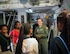 Staff Sgt. Candice Walters, 300th Airlift Squadron loadmaster, explains the role of a loadmaster to girls attending the 10th Annual Joint Base Charleston Women in Aviation Career Day March 20 at Joint Base Charleston, S.C. (U.S. Air Force Photo by Senior Airman Tom Brading)