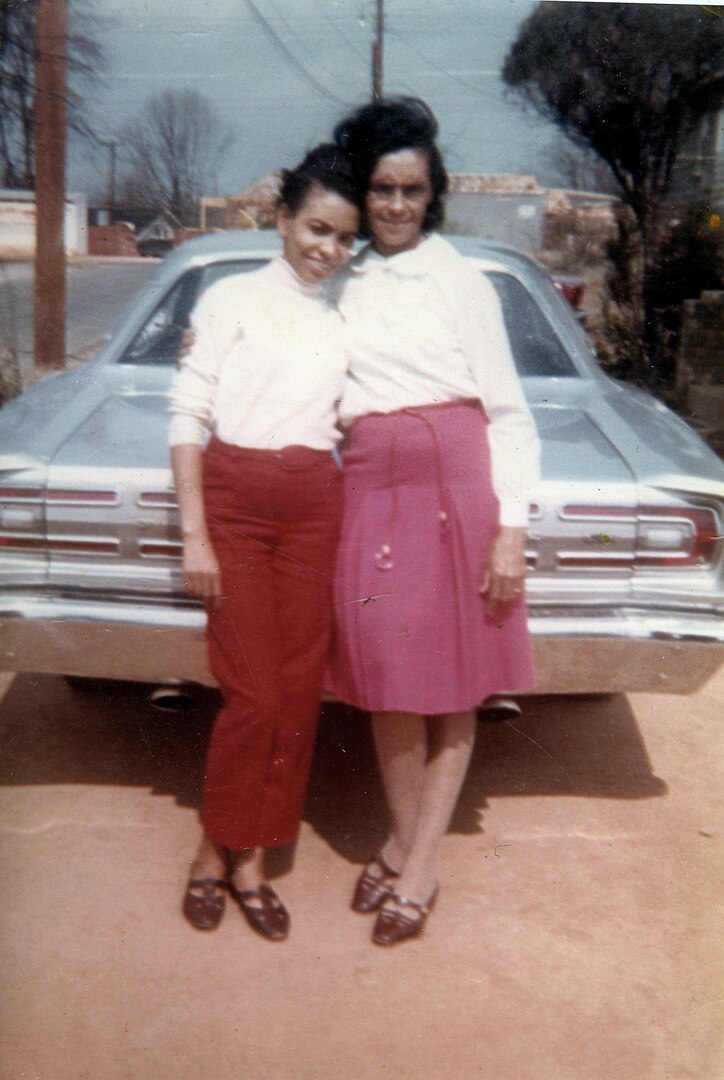 Baker with one of her daughters, early 1960s.