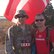 Tech. Sgt. Michael Matkin and a Danish participant pose for a photo during the Bataan Memorial Death March, White Sands Missile Range, New Mexico, March 19, 2017. The Bataan Memorial Death March commemorates the infamous 65-mile forced march of more than 60,000 American and Filipino troops during World War II. (Courtesy Photo)