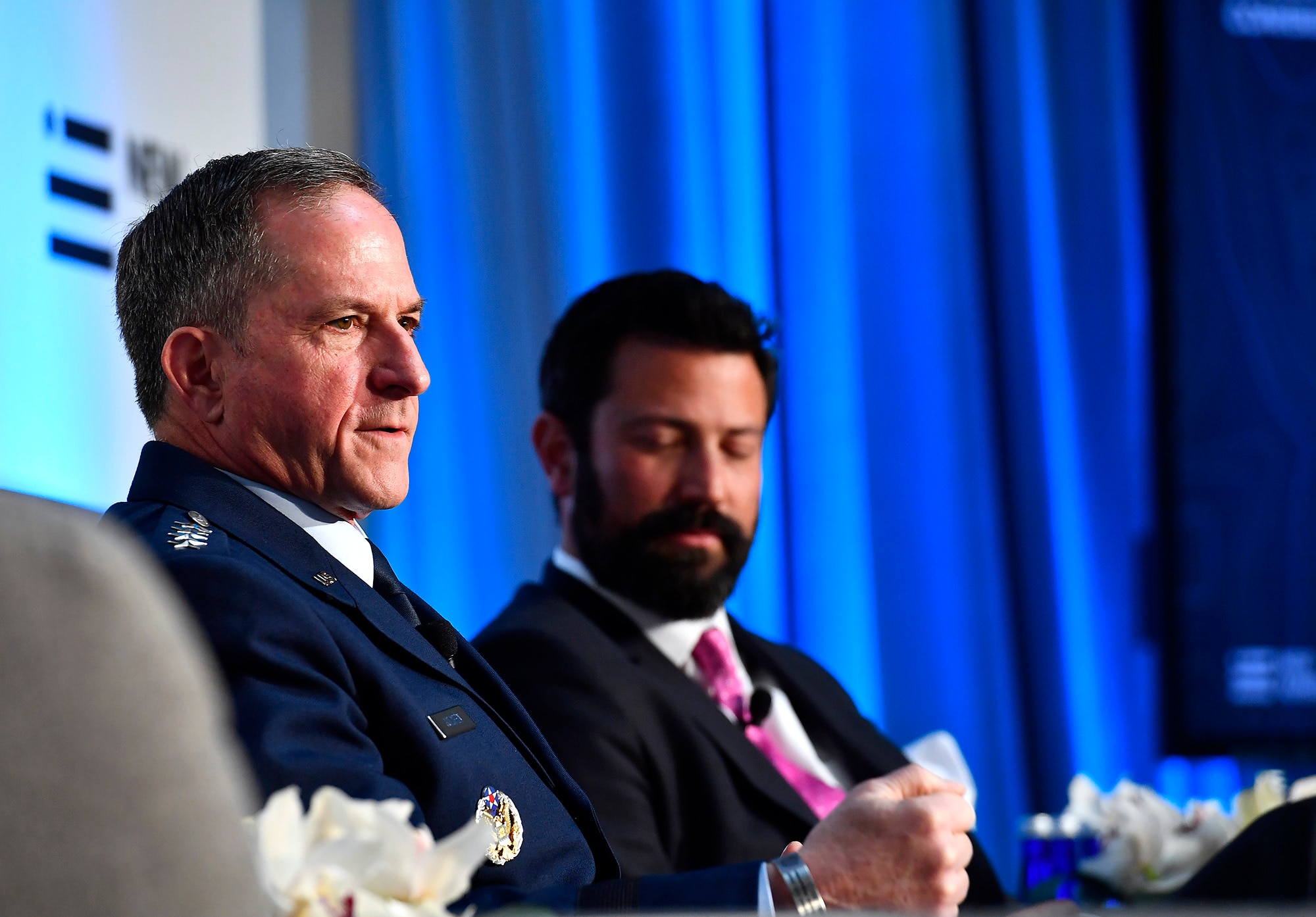 Air Force Chief of Staff Gen. David L. Goldfein discusses the future of warfare with Kevin Baron, from Defense One media outlet, at theFuture of War conference March 21, 2017, in Washington, D.C. (U.S. Air Force photo/Scott M. Ash)