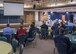 Col. Brian P. McCarthy, 366th Operations Group commander, addresses small business owners at the vendor fair, March 16, 2017, at Mountain Home Air Force Base, Idaho. Those in attendance were also briefed by representatives from the Small Business Administration and Idaho Procurement Technical Assistance Center.(U.S. Air Force photo by Airman Jeremy D. Wolff/Released)