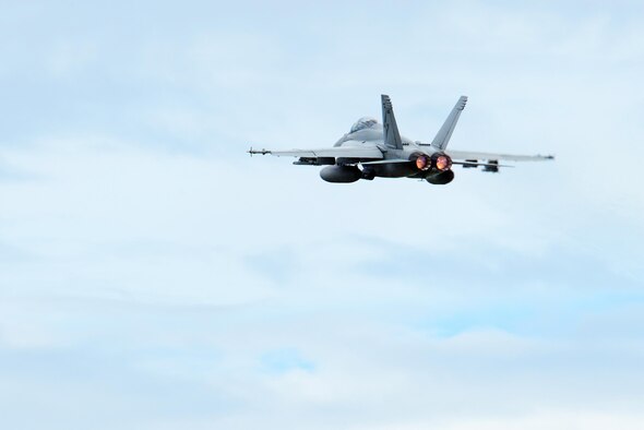 Royal Australian Air Force F-18A Hornets taxi at RAAF Williamtown, during Exercise Diamond Shield 2017 in New South Wales, Australia, March 21, 2017. (U.S. Air Force photo by Tech. Sgt. Steven R. Doty)