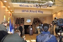 Members of the 107th Attack Wing along with invited guests and local media outlets gather for the official ceremony announcing the redesignation of the 107th from an airlift wing to an attack wing, March 21, 2017 at the Niagara Falls Air Reserve Station N.Y.  The 107 ATKW, NY Air National Guard, is the largest tenant organization on NFARS. The host unit of the base, the 914th Airlift Wing of the Air Force Reserve will be receiving its own redesignation in June as it converts from an airlift wing to an air refueling wing.  (U.S. Air Force photo by Master Sgt. Kevin Nichols)