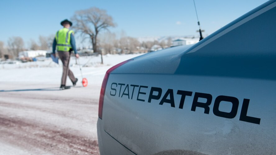 The U.S. Air Force Academy expects heavy snowfall from midnight, March 23 through March 24, 2007. Nonessential staff members are to report to their duty stations no-later-than 9:30 a.m. March 24, 2017. (Colorado State Patrol photo)