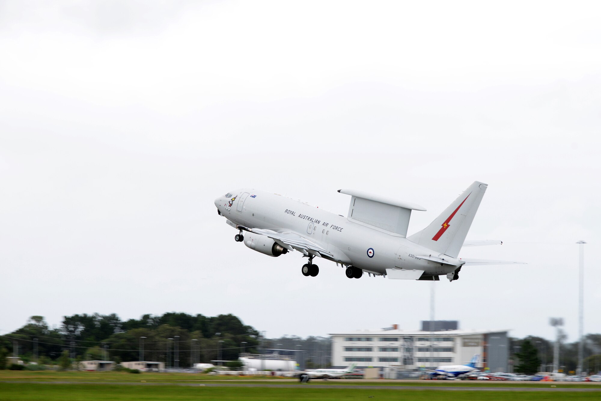 A Royal Australian Air Force AP-3C Orion takes off at RAAF Williamtown, during Exercise Diamond Shield 2017 in New South Wales, Australia, March 23, 2017. The RAAF AP-3C is a critical component during the exercise as it is fitted with a variety of sensors, including digital multi-mode radar, electronic support measures, electro-optics detectors, magnetic anomaly detectors, friend or foe identification systems and acoustic detectors. (U.S. Air Force photo by Tech. Sgt. Steven R. Doty)