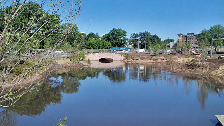 Phase One of the Muddy River Flood Risk Management and Environmental Restoration Project in Boston, Massachusetts is complete.