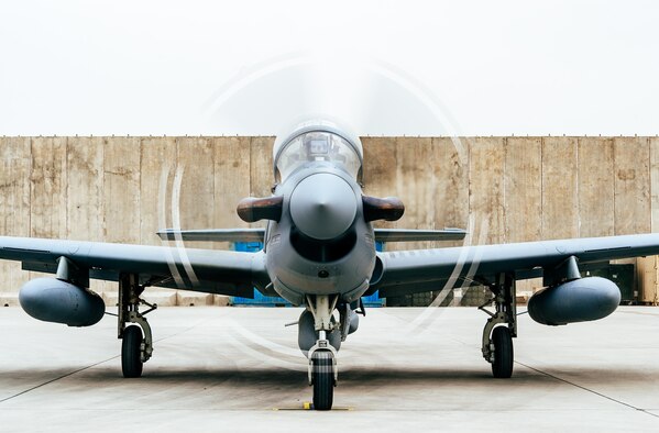 Four A-29 Super Tucanos arrive in Kabul, Afghanistan, March 20, 2017, before the beginning of the 2017 fighting season. The aircraft will bolster the Afghan air force's inventory from eight to 12 A-29s in country. Airmen from Train, Advise, Assist Command-Air, as part of Resolute Support Mission, work in tandem with their Afghan counterparts fostering a working relationship and fortifying confidence in the mission. (U.S. Air Force photo/Senior Airman Jordan Castelan)