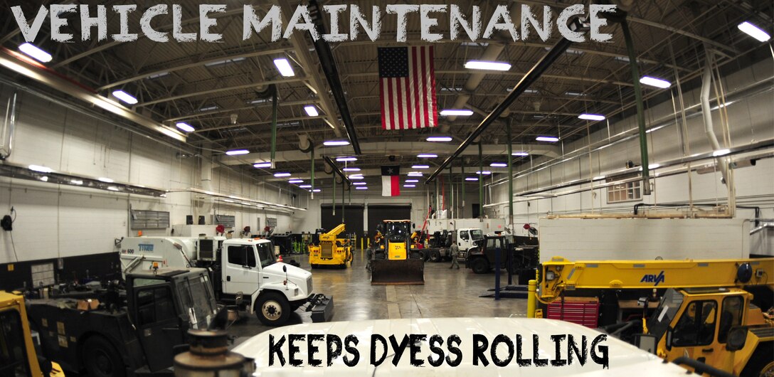 Airmen assigned to the 7th Logistics Readiness Squadron Vehicle Maintenance unit inspect and troubleshoot vehicles that are out of commission. The mechanics ensure that proper maintenance is given to those vehicles depending on their mission and priority. (U.S. Air Force photo illustration by Airman 1st Class April Lancto)