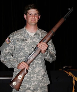 Army Sgt. Max Nickerson, an avionics mechanic with the Maine Army National Guard's Company D, 3rd Battalion, 142nd Aviation Regiment, earned first place in the U.S. Army Small Arms Championship competition, March 12-18 at Fort Benning, Georgia. Out of the competition's 23 categories, Guard members gave up first place standings in just two, and the top seven of the 35 teams competing in the team category were Guard teams.