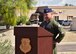 Col. Kurt Gallegos, 944th Fighter Wing commander, gives a speech Mar. 23 during the fourth annual Commemoration Day for the Tuskegee Airmen in Arizona at Luke Air Force Base, Ariz. (U.S. Air Force photo by Tech. Sgt. Louis Vega Jr.)