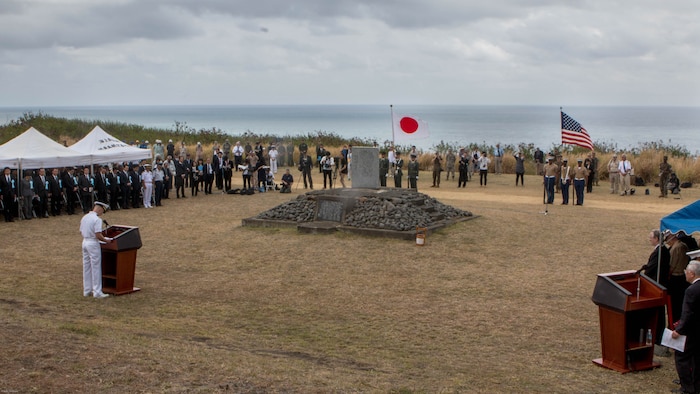 On March 25, 2017 the 72nd Reunion of Honor ceremony was held at the base of the Mount Suribachi with eight Iwo Jima veterans in attendance as well as American and Japanese, military and civilian honored guests. This event presented the opportunity for the U.S. and Japanese people to mutually remember and honor thousands of service members who fought and died on the hallowed grounds of Iwo Jima. 