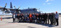 Air Force Junior Reserve Officer Training Corps (AFJROTC) Cadets pose in front of a C-130H Hercules after an orientation flight March 22, 2017. The cadets are with AFJROTC PA-931 at Cathedral Preparatory School, Erie, Pennsylvania. The purpose of the event was to show the cadets some opportunities in the Air Force Reserve. (U.S. Air Force photo/Maj. Polly Orcutt)
