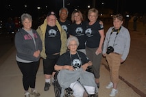The family of Army Staff Sgt. Daniel Stoudt poses for a photo at the 75 Anniversary Bataan Memorial Death March on March 19, 2017 at White Sands Missile Range, N.M. This was the first time the family had attended the event to honor their father and grandfather. Stoudt survived the Bataan Death March and POW captivity during World War II. The Bataan Death March was a 10-day, forced march that resulted in the deaths of approximately 20,000 POWs including Filipino and American soldiers. (U.S. Air Force photo by Staff Sgt. Warren Spearman)