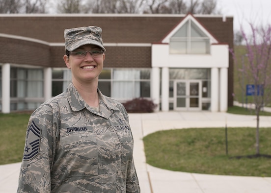 Chief Master Sgt. Paula C. Shawhan is assigned as chief of Professional Continuing Education at the Air National Guard's I.G. Brown Training and Education Center in Louisville, Tenn. (U.S. Air National Guard photo by Master Sgt. Mike R. Smith)