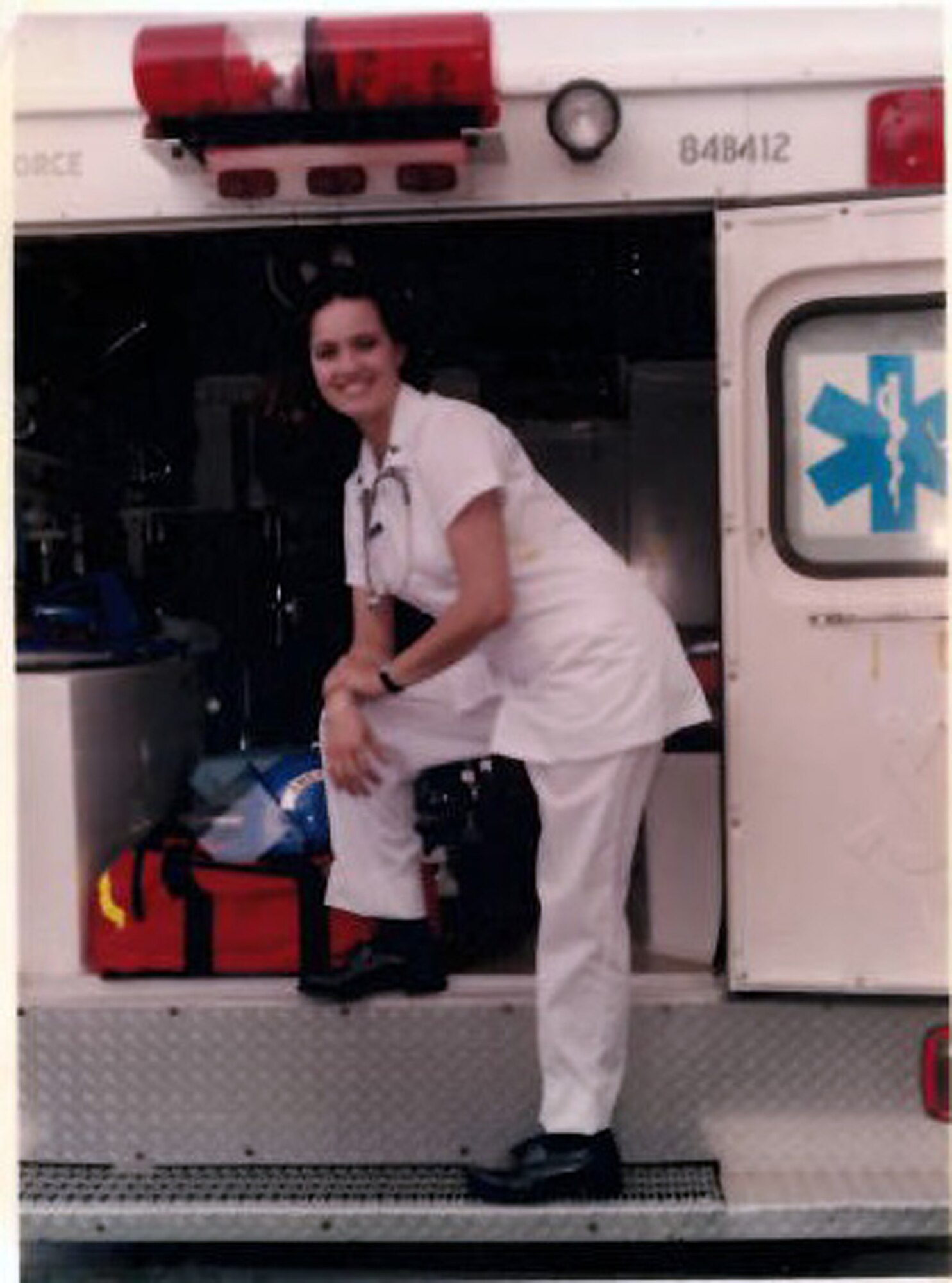 Chief Master Sgt. Paula C. Shawhan joined the Air Force Reserve in 1994, pictured here in 1995, during aerospace medical training at Sheppard Air Force Base, Texas. She is currently assigned as chief of Professional Continuing Education at the Air National Guard's I.G. Brown Training and Education Center in Louisville, Tenn. (Photo courtesy Chief Master Sgt. Paula C. Shawhan)