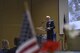 U.S. Air Force Col. Michael Downs, 17th Training Wing Commander, speaks at the annual Chamber of Commerce luncheon at the McNease Convention Center in San Angelo, Texas, March 21, 2017. Downs recognized outstanding Airmen from Goodfellow for their contributions to the Air Force and the San Angelo community. (U.S. Air Force photo by Airman 1st Class Chase Sousa/Released)