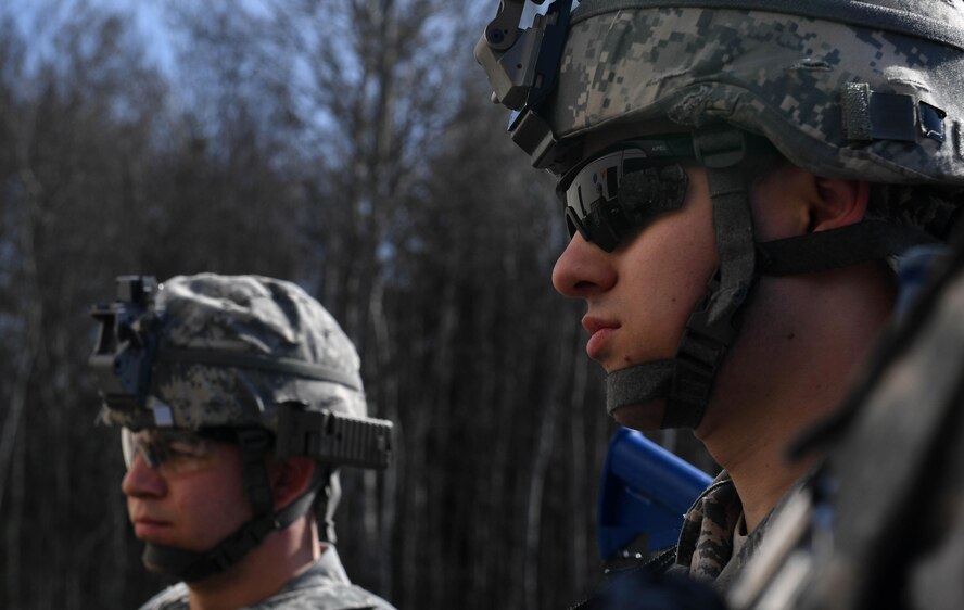 Senior Airman Nico Colombo, 569th U.S. Forces Police Squadron patrolman, listens to instructions on how to use a defense advanced GPS receiver during the DAGR training portion of the 435th Security Forces Squadron’s Ground Combat Readiness Training Center’s Security Operations Course on Ramstein Air Base, Germany, March 25, 2017. During the training, students learned how to use all the functions of the receiver and followed it to a specific location. Airmen assigned to the 86th SFS, 422nd SFS, 100th SFS, and 569th USFPS participated in the course. (U.S. Air Force photo by Senior Airman Tryphena Mayhugh)