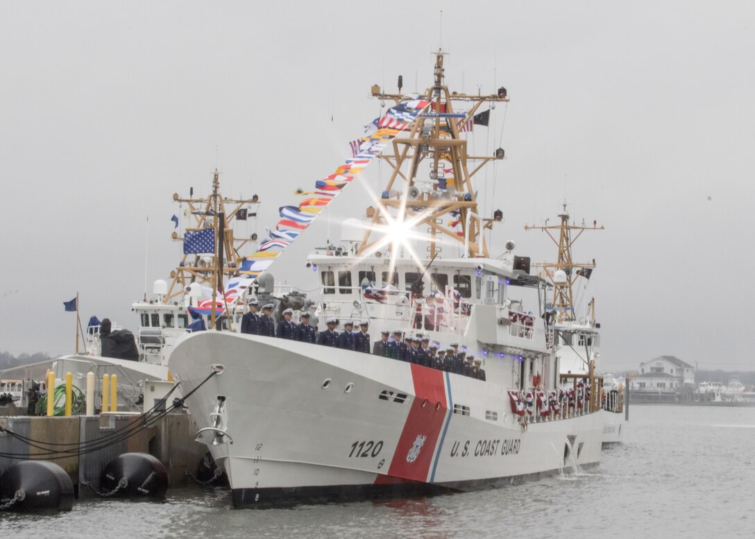 The Coast Guard commissioned its 20th fast response cutter, Coast Guard Cutter Lawrence Lawson, at the vessel’s Cape May, New Jersey, homeport March 18, 2017. U.S. Coast Guard photo by Lt. Cmdr. Krystyn Pecora.