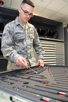 Airman 1st Class Joel Bernal, an F-16 crew chief with the 482nd Aircraft Maintenance Squadron, has been selected as one of approximately 1,000 candidates in the nation to be offered a position in U.S. Air Force Academy's 2021 graduating class. (U.S. Air Force photo/Tech. Sgt. Leo Castellano)
 