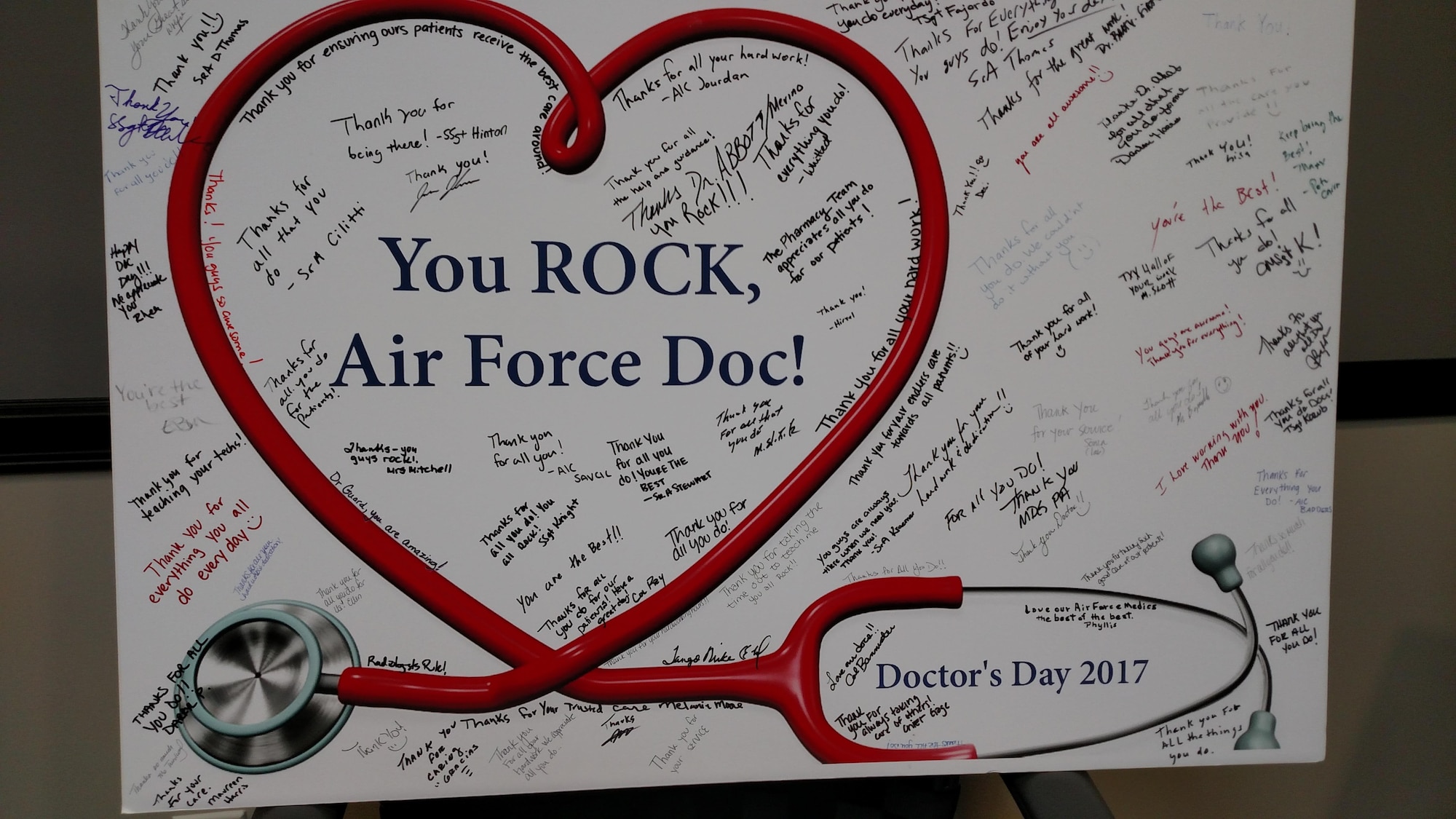 Thanks to the doctors at the 779th Medical Group on Doctor's Appreciation Day and throughout the year.
